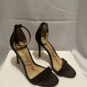 Sam Edelman Black Stiletto Heels with Ankle Strap